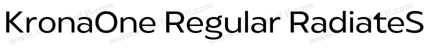 KronaOne Regular RadiateSans Bold字体转换